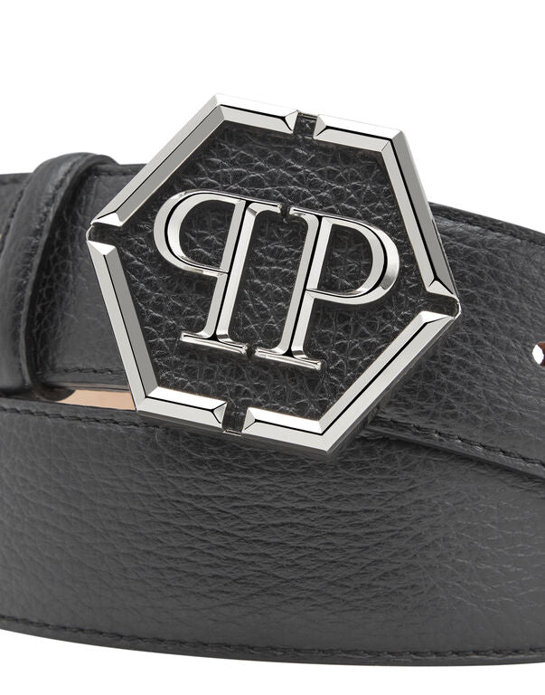 PHILIPP PLEIN - Leather Belt Hexagon