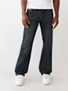 TRUE RELIGION - RICKY BIG T EMBROIDERED HORSESHOE STRAIGHT JEAN