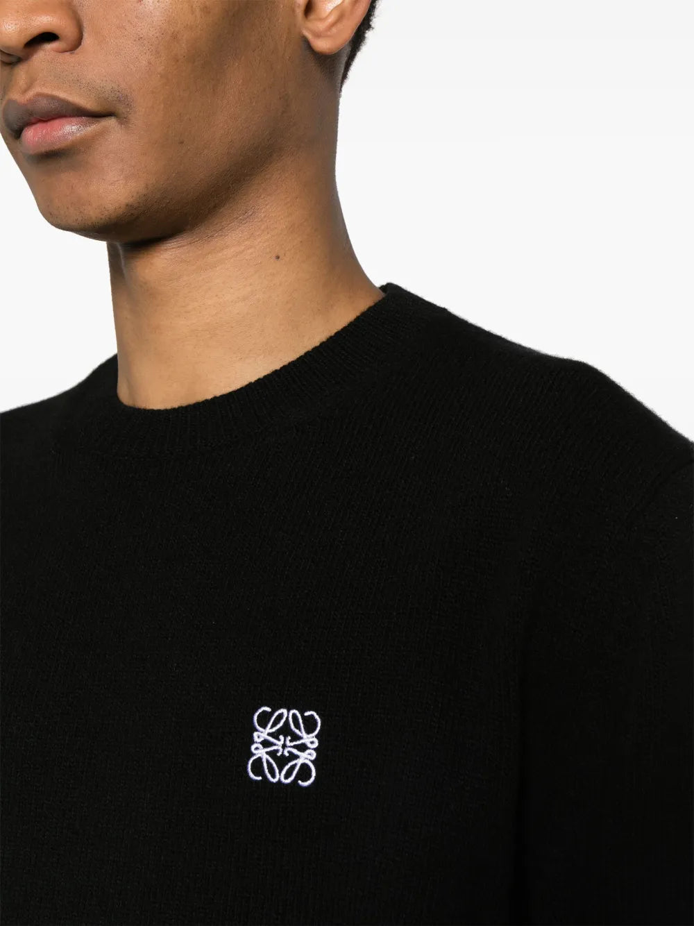LOEWE Wool sweater embroidered with the brand's logo