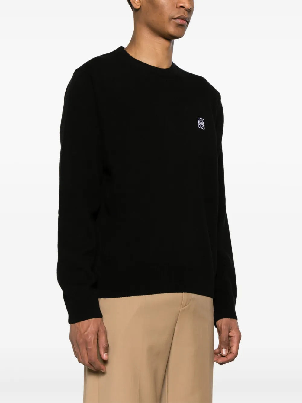 LOEWE Wool sweater embroidered with the brand's logo