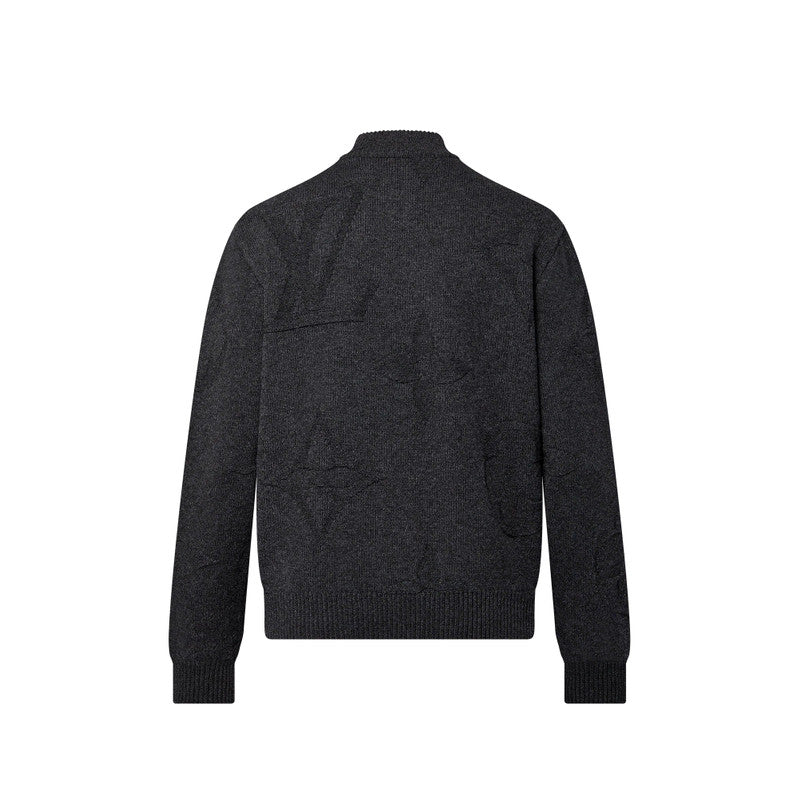 Louis Vuitton  Monogram Jacquard Wool Half Zip Pullover