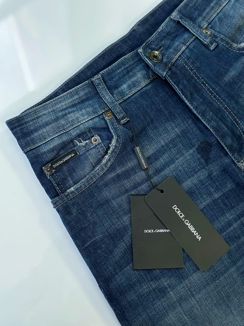 5-pocket denim jeans with DG logo
