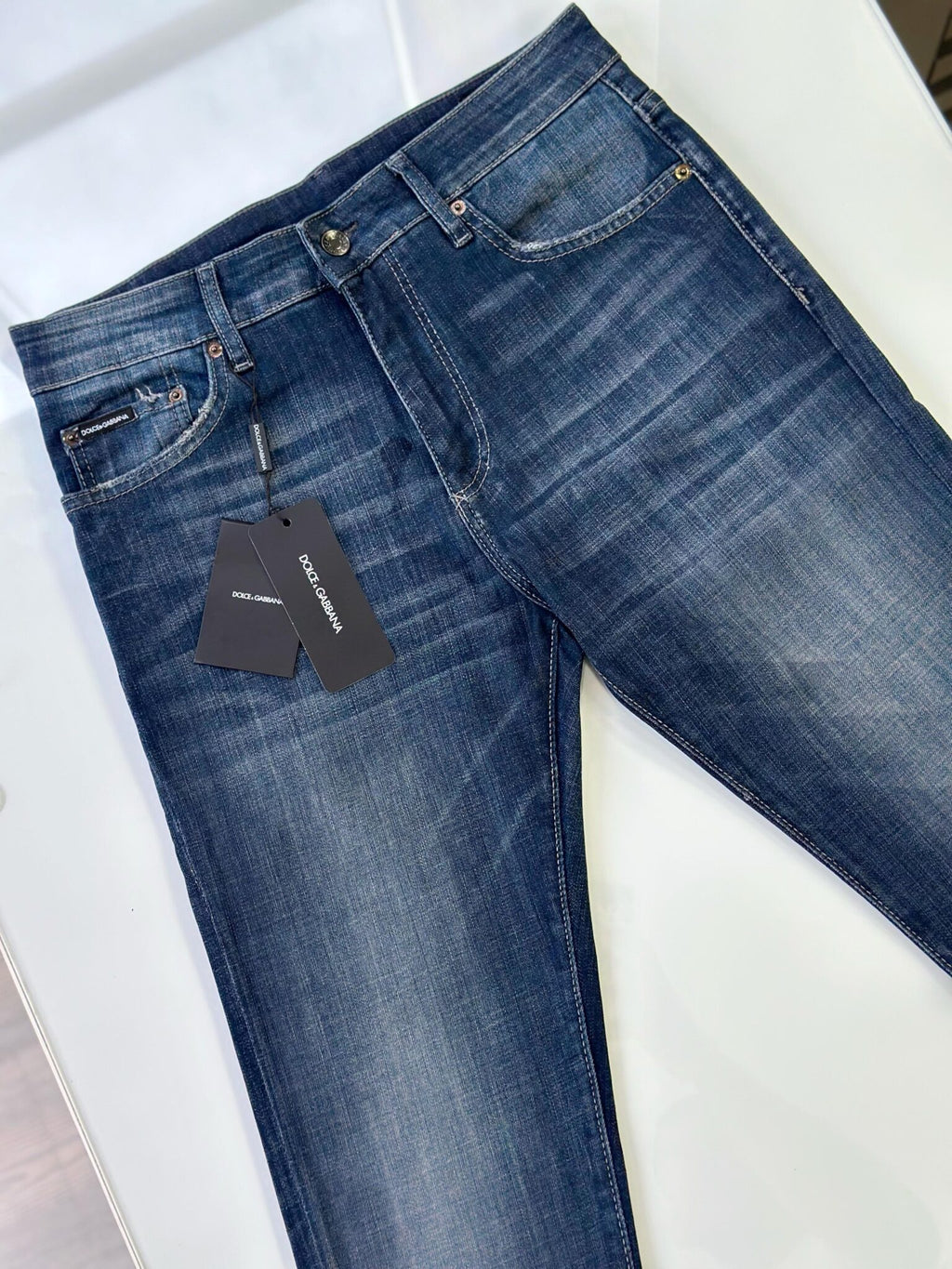 5-pocket denim jeans with DG logo