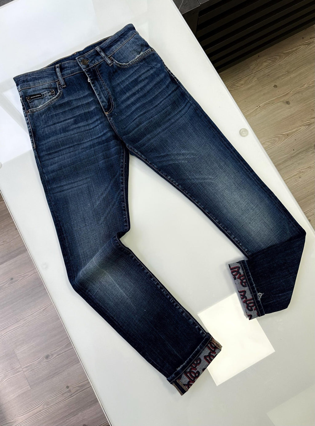 5-pocket denim jeans with DG logo