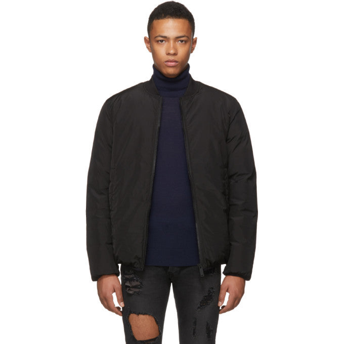 Dsquared2 Black Down Nylon Bomber Jacket