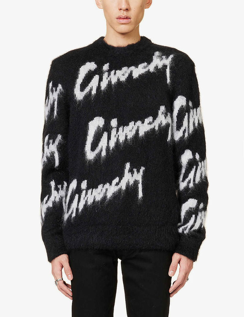 GIVENCHY

Logo-Intarsia Mohair-Blend Jumper