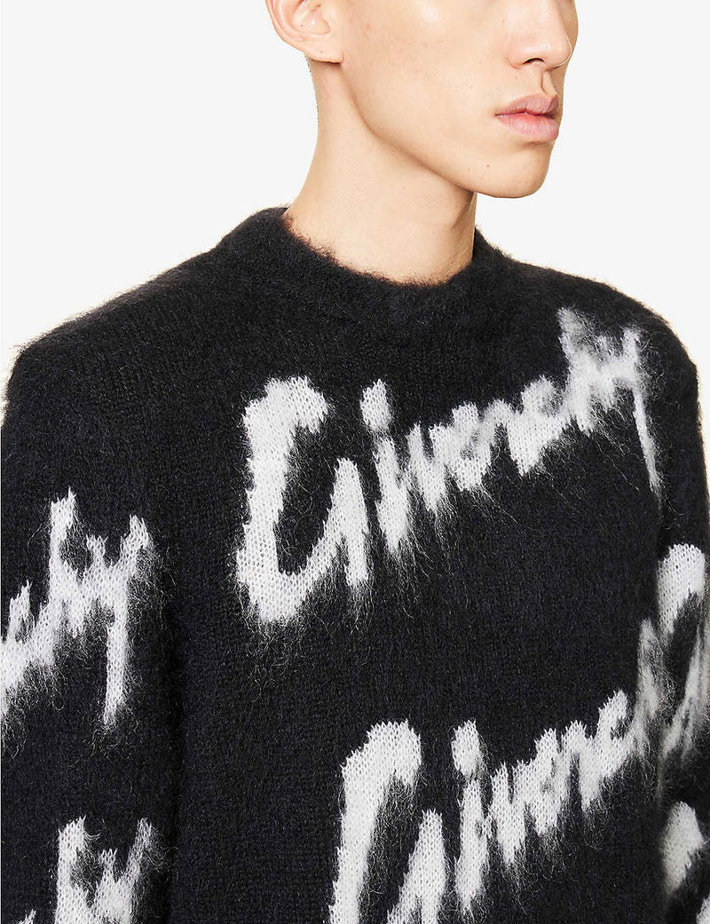 GIVENCHY

Logo-Intarsia Mohair-Blend Jumper
