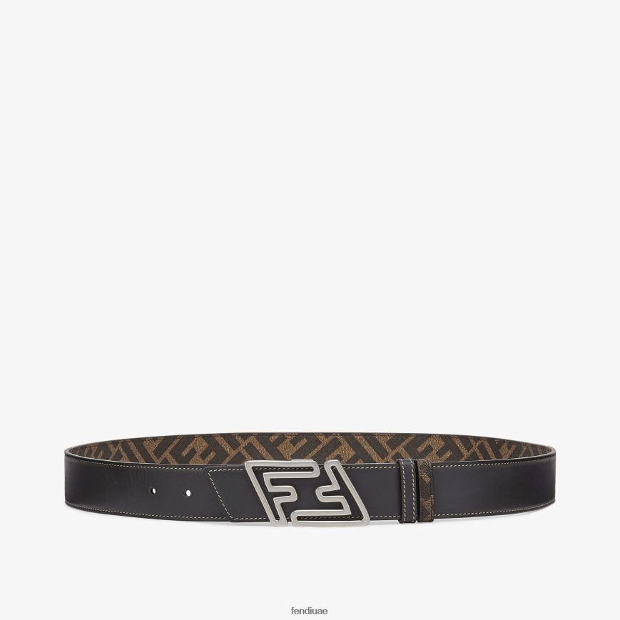 Fendi Men's black Reversible Leather Belt