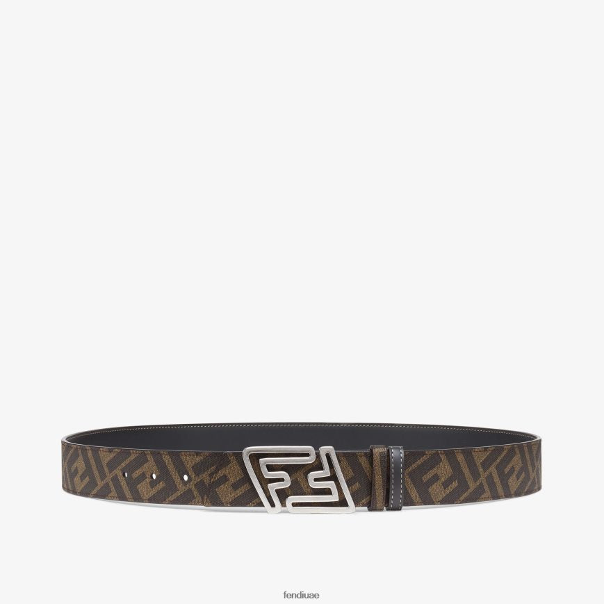 Fendi Men's black Reversible Leather Belt