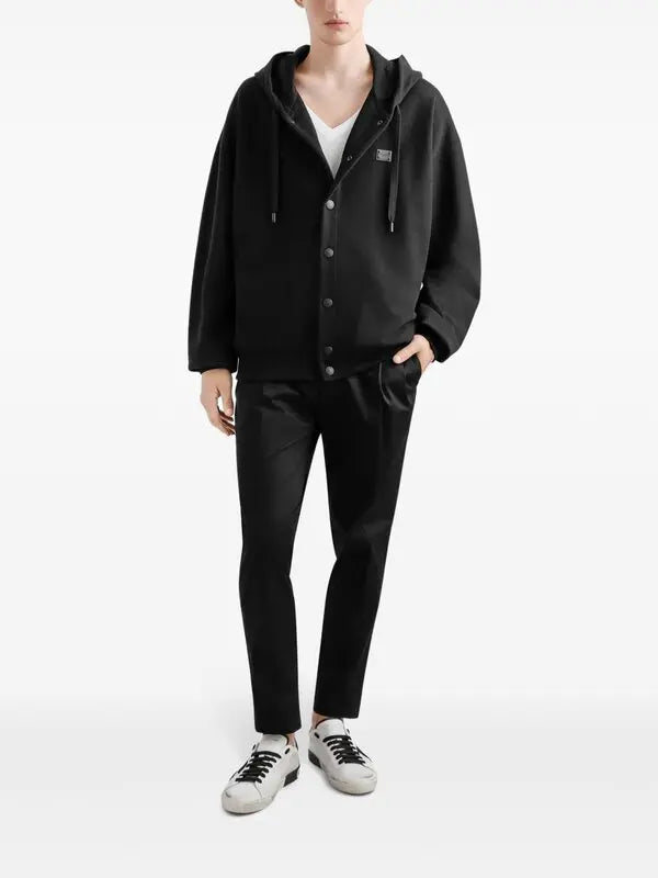 Dolce gabbana-Back front press-stud fastening drawstring hood