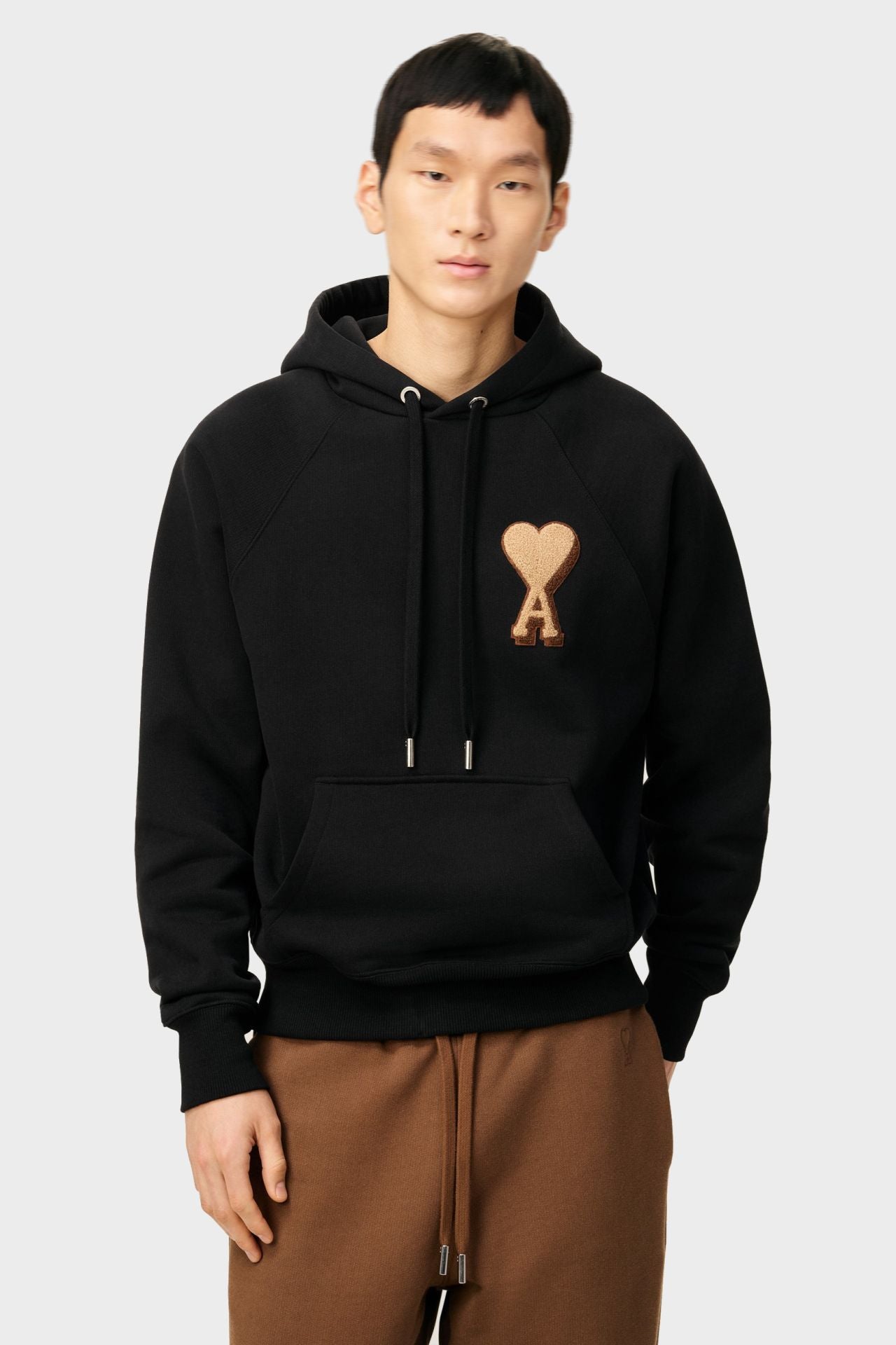 AMI PARIS de Coeur Big Logo Hoodie in Black