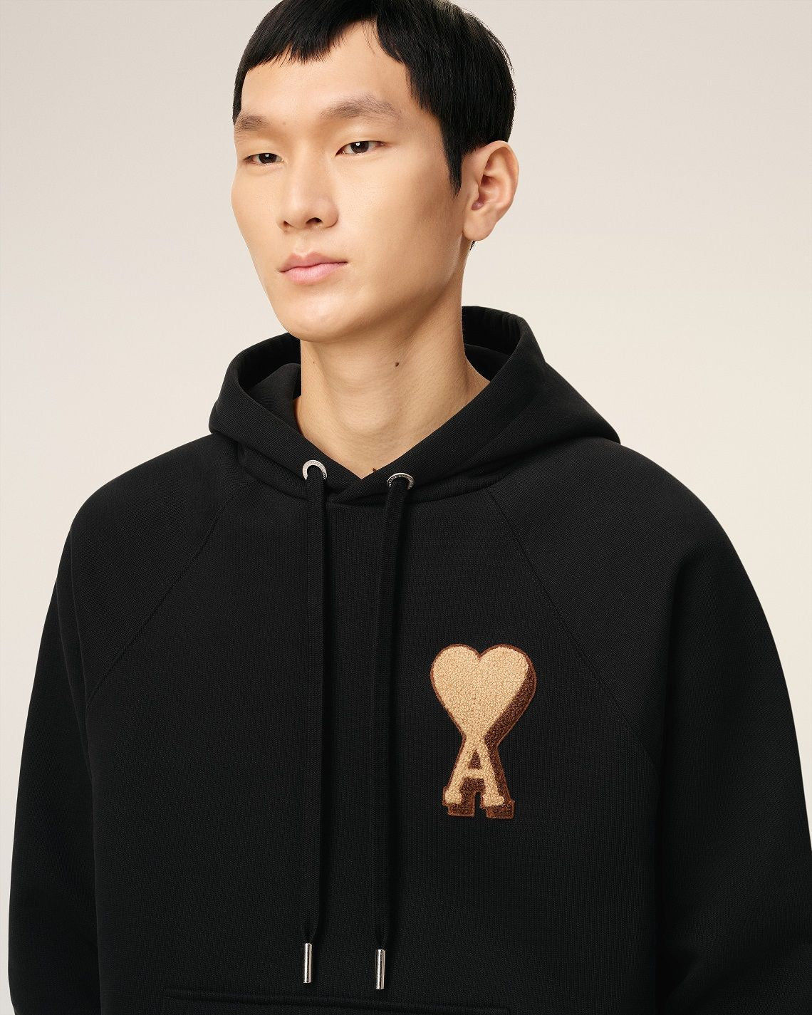 AMI PARIS de Coeur Big Logo Hoodie in Black
