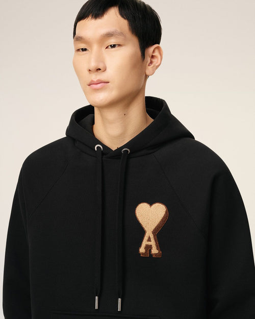 AMI PARIS de Coeur Big Logo Hoodie in Black