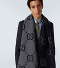 Gucci
GG jacquard wool-silk scarf