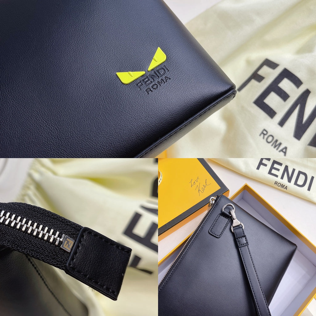 FENDI Pequin clutch bag