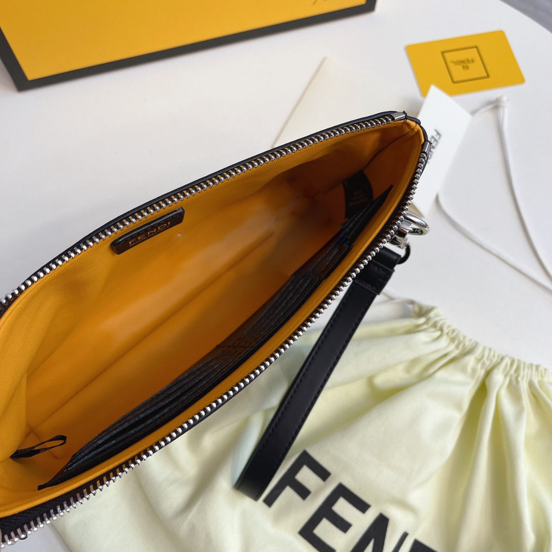 FENDI Pequin clutch bag