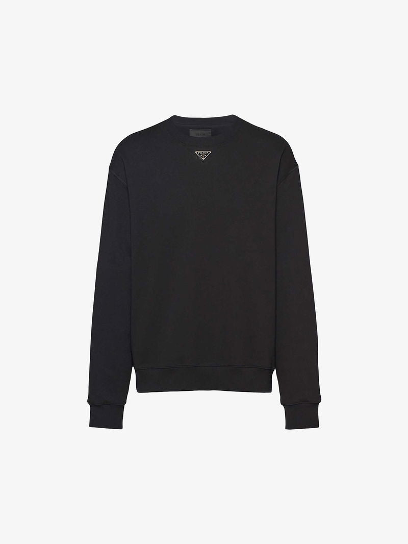 PRADA

Logo-Plaque Crewneck Relaxed-Fit Cotton-Jersey Sweatshirt