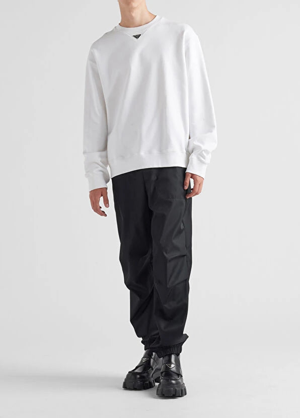 PRADA

Logo-Plaque Crewneck Relaxed-Fit Cotton-Jersey Sweatshirt