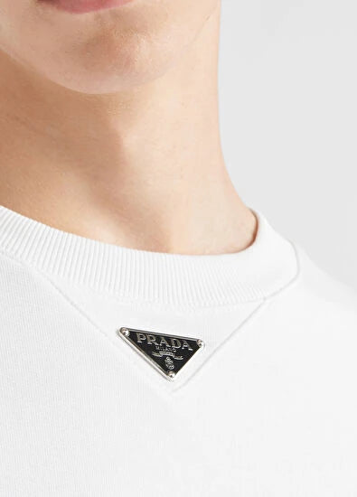 PRADA

Logo-Plaque Crewneck Relaxed-Fit Cotton-Jersey Sweatshirt