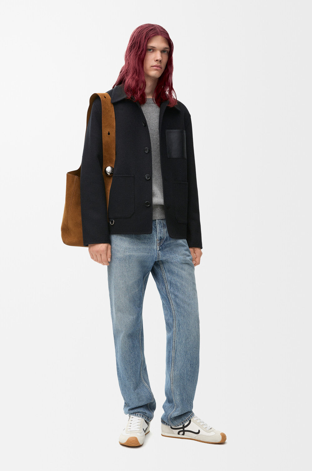 Loewe-Workwear jacket in wool and cashmere