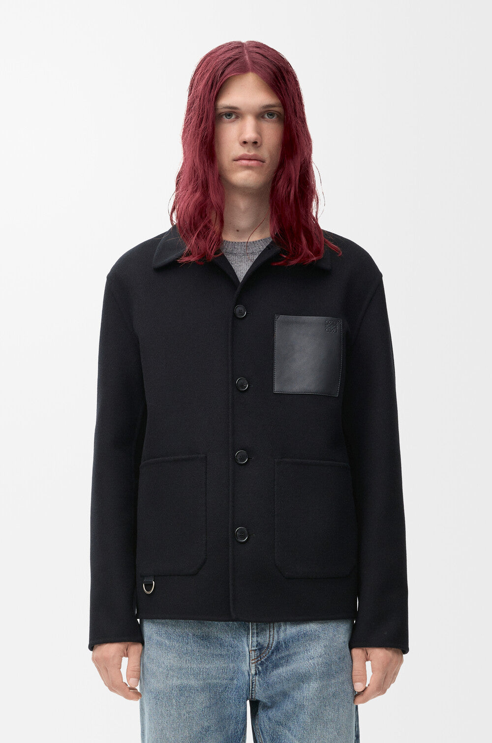 Loewe-Workwear jacket in wool and cashmere