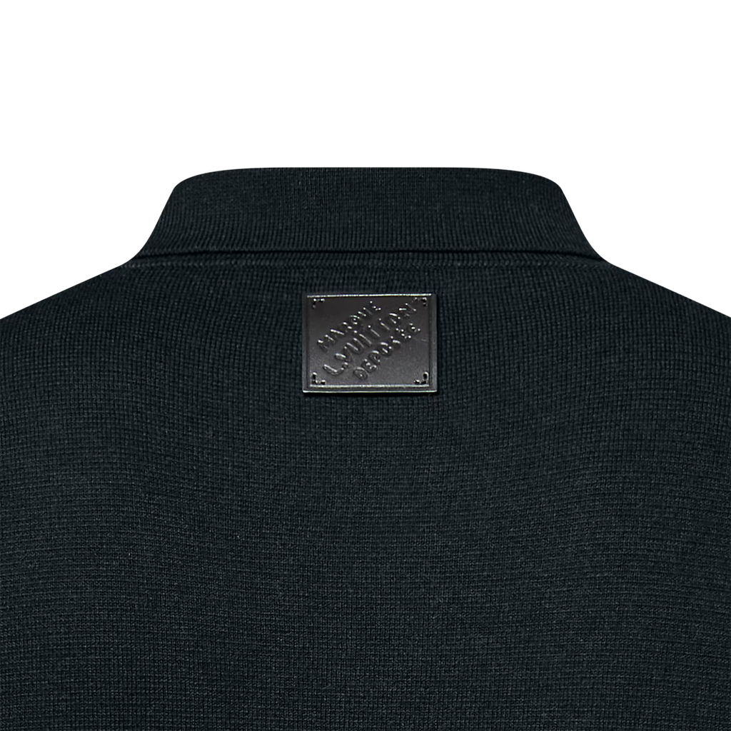 LOUIS VOUITTON - black knitted blouson-with-leather-