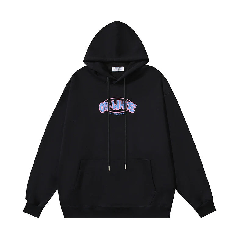 Off White Men's Sketch Doodle-Style Logo Hoodie