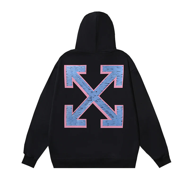 Off White Men's Sketch Doodle-Style Logo Hoodie