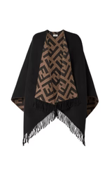 FENDI Multicolour wool and cashmere poncho
