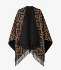 FENDI Multicolour wool and cashmere poncho