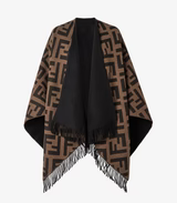 FENDI Multicolour wool and cashmere poncho