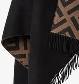 FENDI Multicolour wool and cashmere poncho