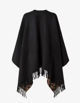 FENDI Multicolour wool and cashmere poncho