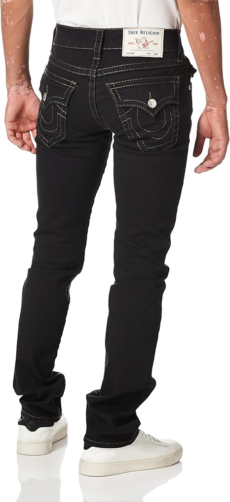 TRUE RELIGION mens Straight Jean with Flap Jeans
