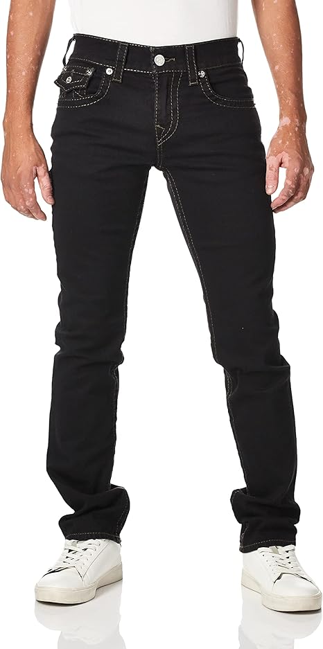 TRUE RELIGION mens Straight Jean with Flap Jeans