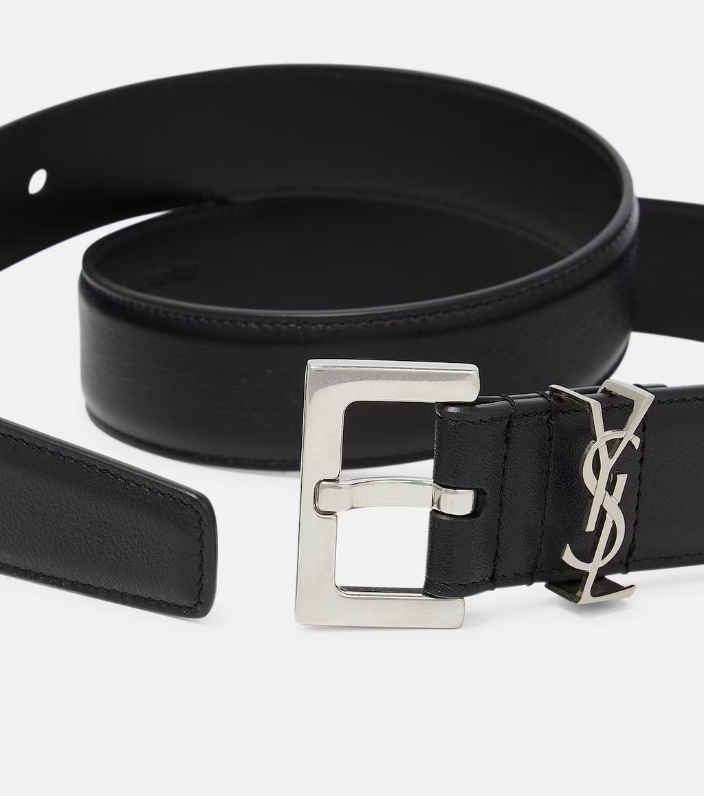 Saint Laurent Cassandre 30 leather belt